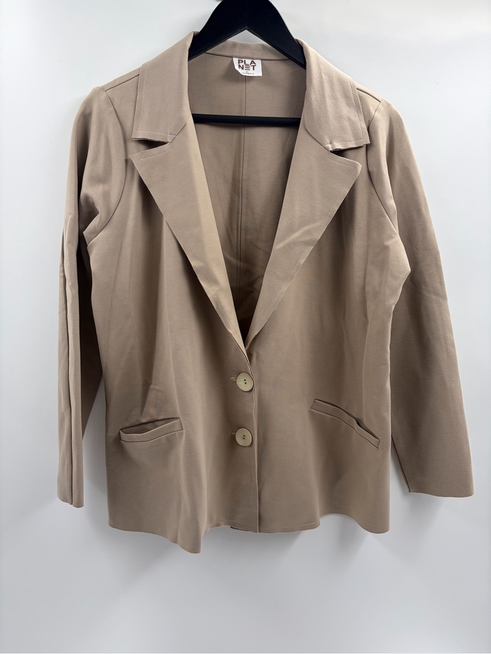 Planet by Lauren g art to wear tan Laganlook long sleeve blazer size 10-12